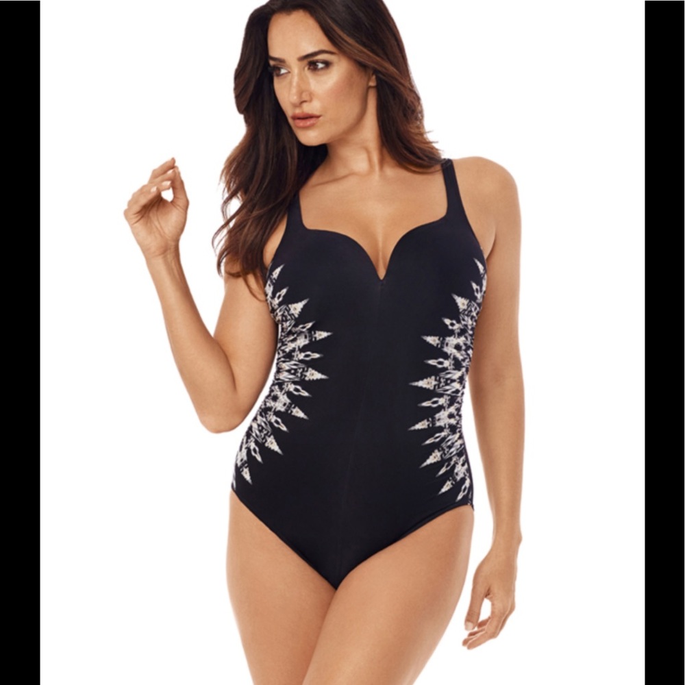 NWT Miraclesuit Labyrinth Temptress Tummy Control One Piece Swimsuit - Picture 3 of 13